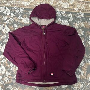 Berne Women's Sherpa Lined Duck Hooded Jacket, Plum - WHJ43